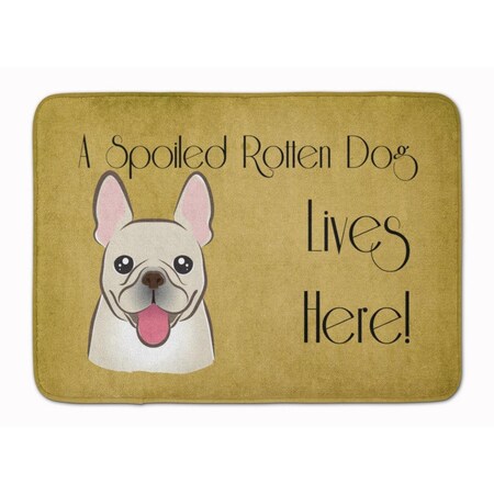 Carolines Treasures French Bulldog Spoiled Dog Lives Here Machine Washable Memory Foam Mat BB1486RUG